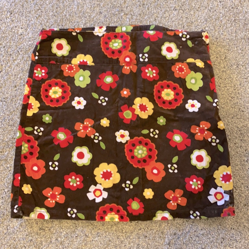 Gymboree size 9 cord fall flower skirt